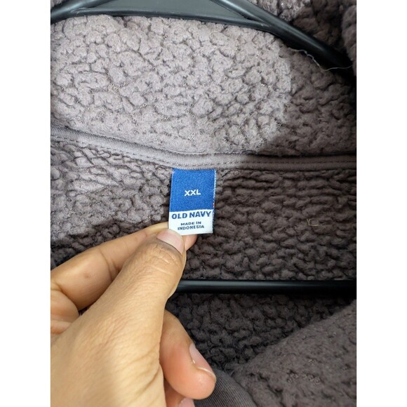 Old Navy Womens Violet Sherpa Mythical Cropped Sweatshirt Sz XXL Training Casual - Picture 6 of 9